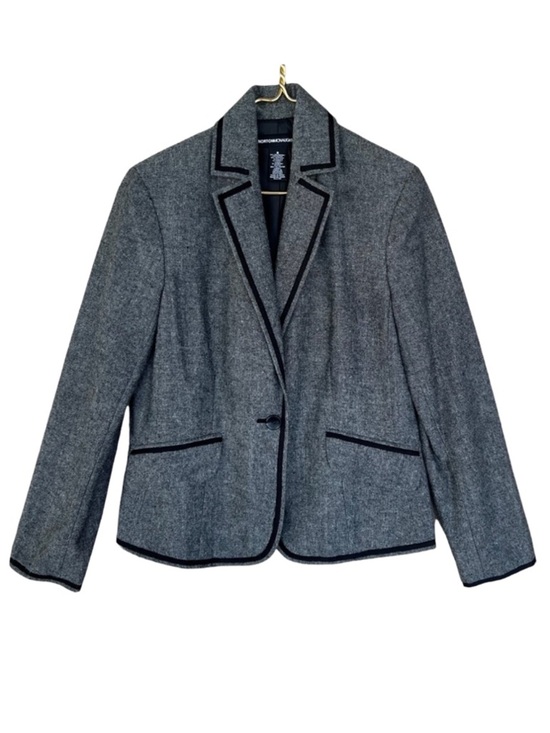 Norton McNaughton Jackets & Blazers - Norton McNaughton Wool Blend Blazer Ribbon Trim Jacket Size 8